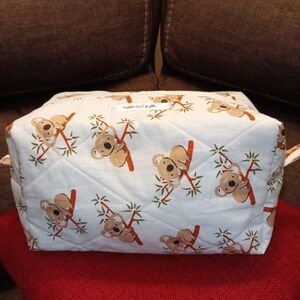 Home Crafted By Threads Of Faith. Koala Print Quilted Pouch